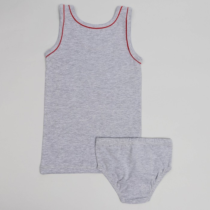 Комплект для мальчика (майка, трусы), рост 140 (72) см, цвет серый 3253