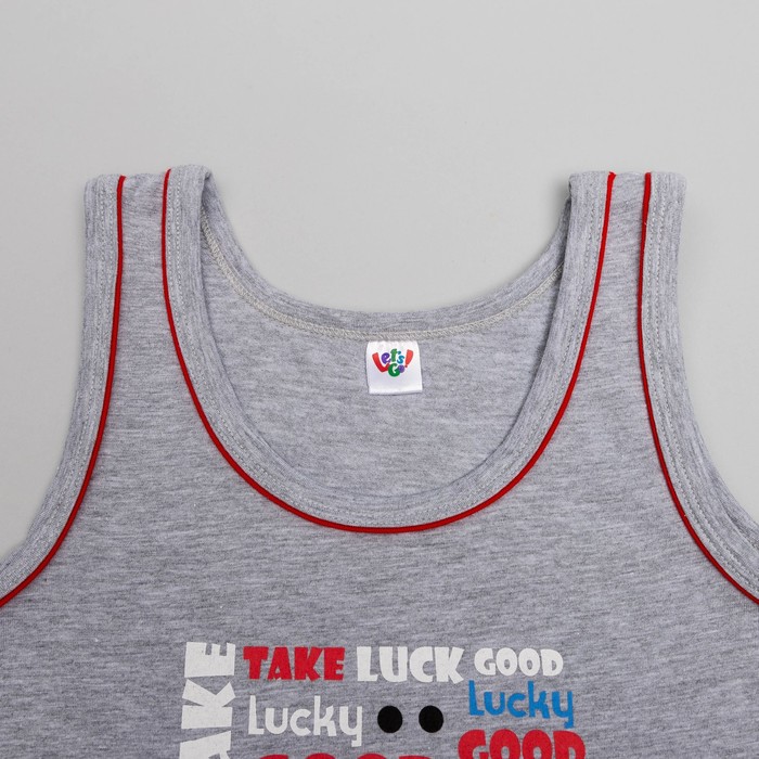 Комплект для мальчика (майка, трусы), рост 140 (72) см, цвет серый 3253