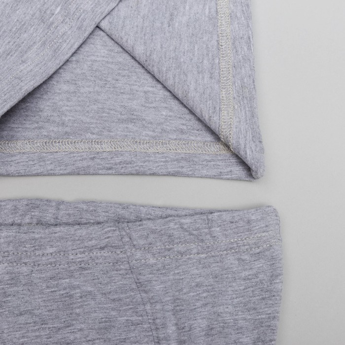 Комплект для мальчика (майка, трусы), рост 140 (72) см, цвет серый 3253