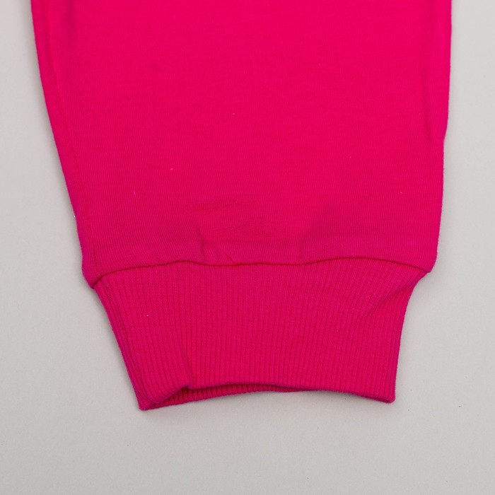 Комплект для девочки (футболка+бриджи) , рост 122 (64) см, цвет белый/малиновый 4120