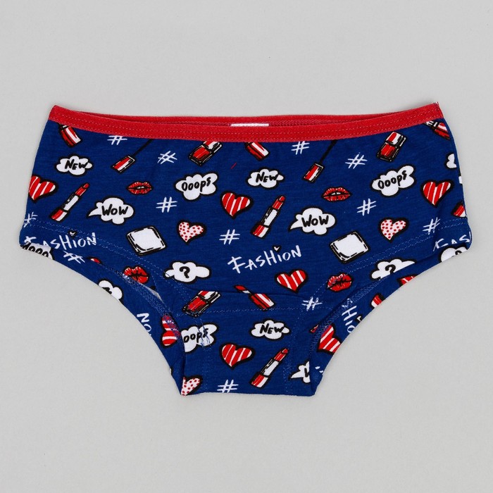 Комплект трусов для девочки (3 шт), рост 92 (52) см, цвет светло-серый меланж/белый/т