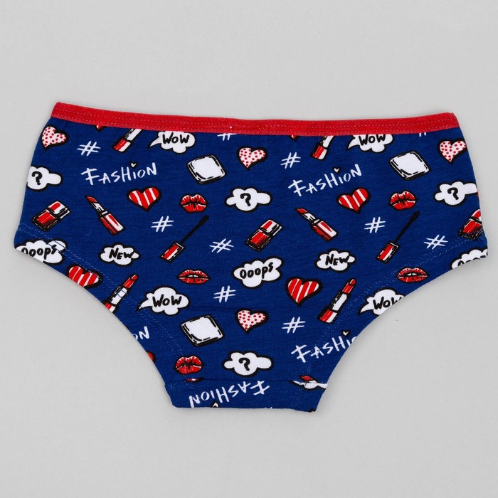 Комплект трусов для девочки (3 шт), рост 92 (52) см, цвет светло-серый меланж/белый/т