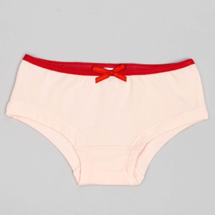 Комплект трусов для девочки (3 шт), рост 92 (52) см, цвет белый/светло-розовый/светло
