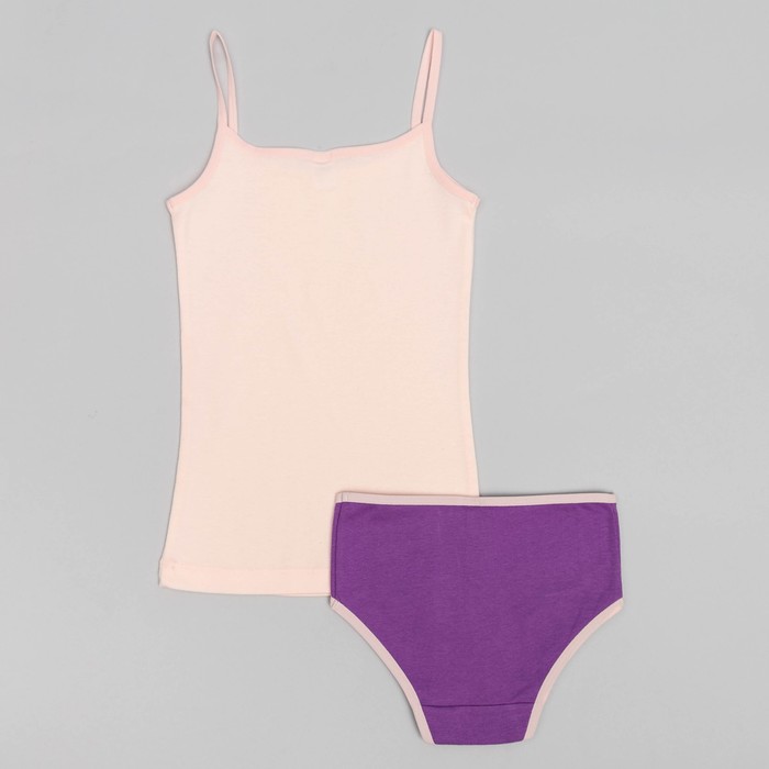 Комплект для девочки (майка, трусы), рост 164 (80) см, цвет розовый/сиреневый 3167