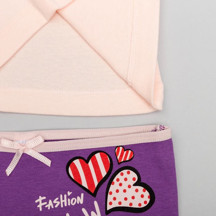 Комплект для девочки (майка, трусы), рост 164 (80) см, цвет розовый/сиреневый 3167