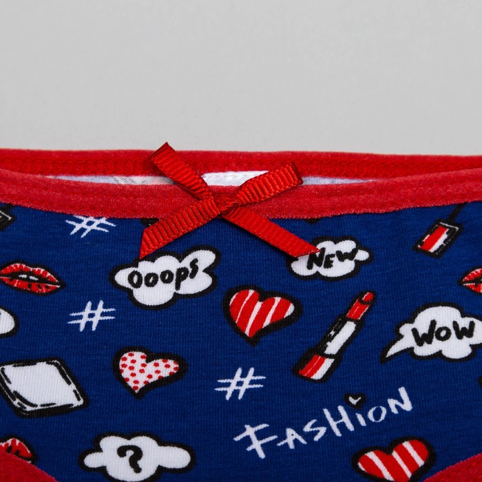 Трусы для девочки, рост 80 (52) см, цвет тем.синий/малиновый 1255_М