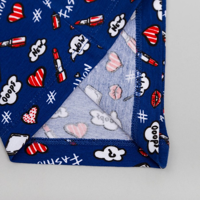 Майка для девочки на бретелях, рост 86 (52) см, цвет синий/малиновый 2151_М