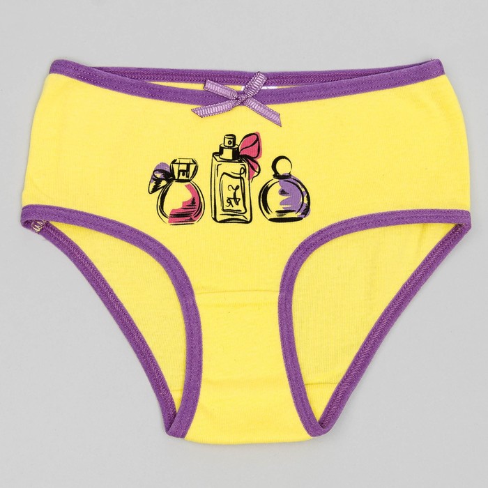 Трусы для девочки, рост 146 (76) см, цвет жёлтый/сиреневый 1258