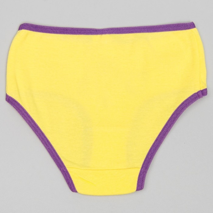 Трусы для девочки, рост 146 (76) см, цвет жёлтый/сиреневый 1258