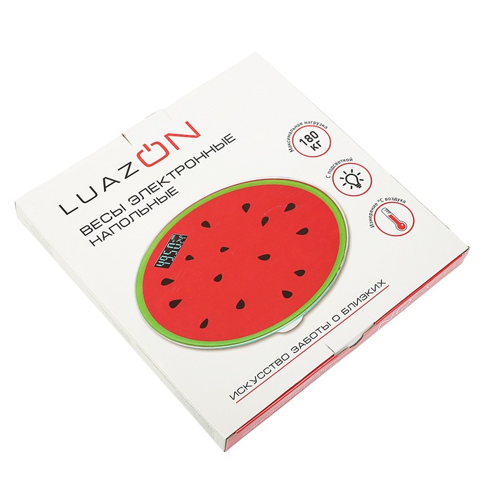 Весы напольные LuazOn LVE-23, напольные, электронные, до 180 кг, лайм