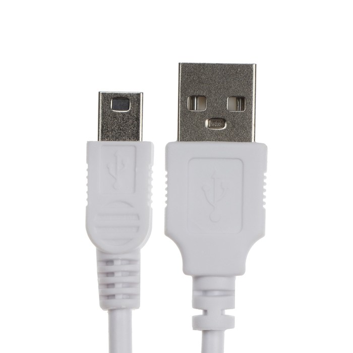 Кабель LuazON, miniUSB - USB, 1 А, 0.5 м, только для зарядки, белый