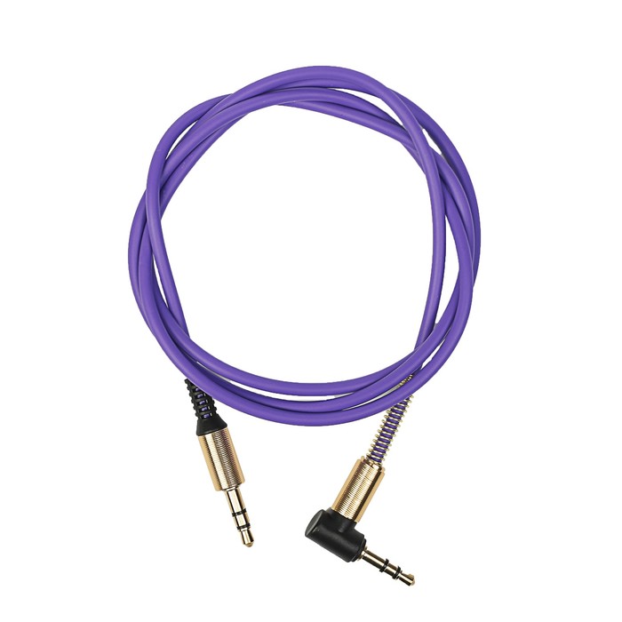 Провод Luazon AUX, один угловой разъём, 1 метр, микс