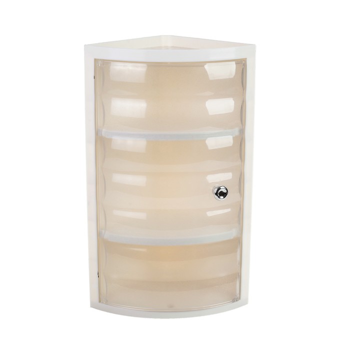 Шкаф в ванную комнату, 3 полки, пластик 21х21х48,5, цвет белый