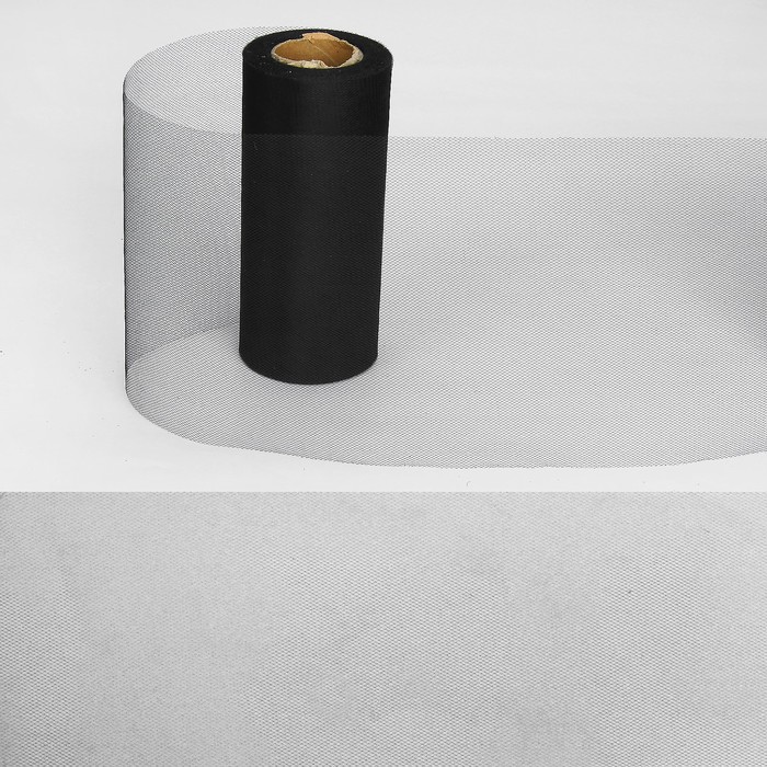 Ткань для декорирования, длина 22 метра, ширина 15 см, цвет чёрный