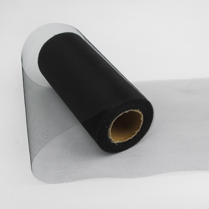 Ткань для декорирования, длина 22 метра, ширина 15 см, цвет чёрный