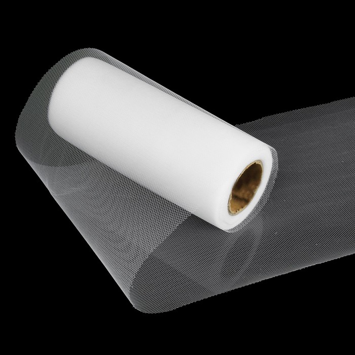 Ткань для декорирования, длина 22 метра, ширина 15 см, цвет белый