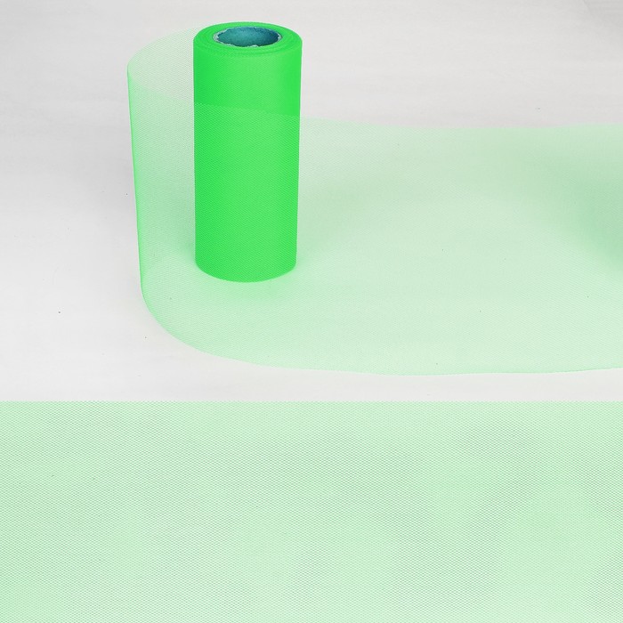 Ткань для декорирования, длина 22 метра, ширина 15 см, цвет зелёный