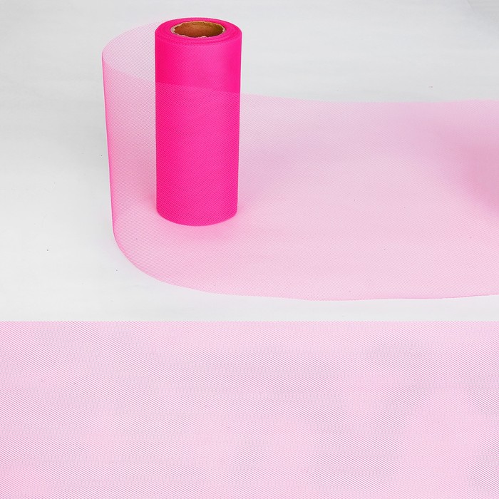 Ткань для декорирования, длина 22 метра, ширина 15 см, цвет фуксия