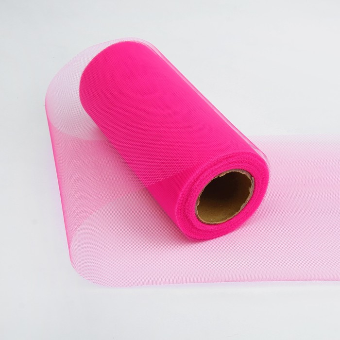 Ткань для декорирования, длина 22 метра, ширина 15 см, цвет фуксия