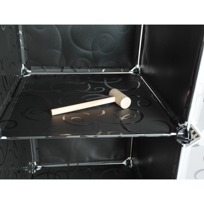 Шкаф для одежды сборный 110,5х37х163,5 см, пластик, цвет черно-белый