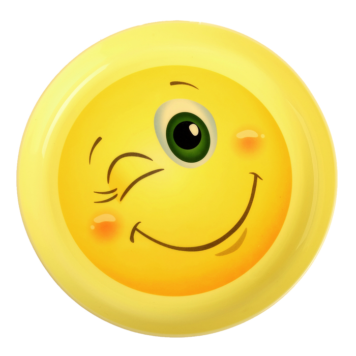 Тарелка детская Smiles, диаметр 18,5 см, объём 450 мл, цвет жёлтый