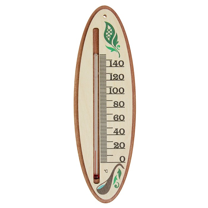 Термометр деревянный "Орнамент", 19х6,2х1см, Добропаровъ