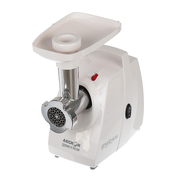 Электромясорубка "Аксион" М 33.01+кофемолка КМ 22, 1500 Вт, насадки кеббе, реверс, белый