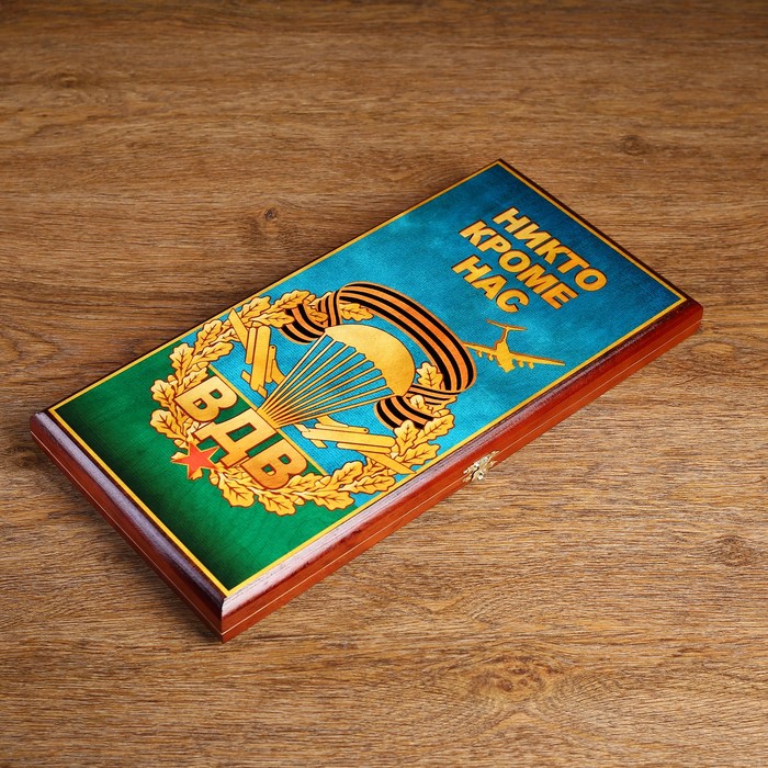 Нарды-шашки "ВДВ" (доска дерево 40х40 см)