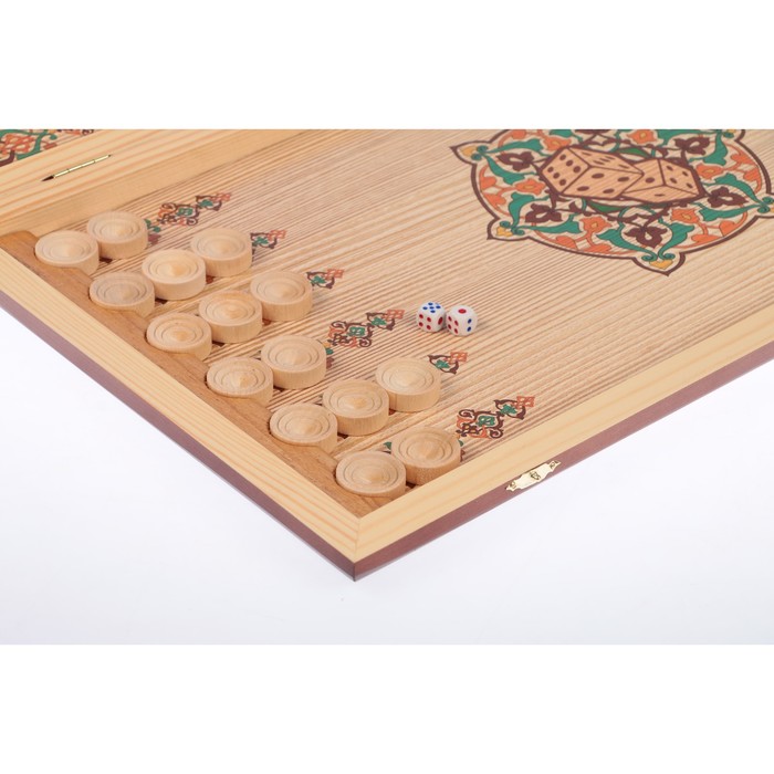 Нарды-шашки "Соколиная охота" (доска дерево 60х60 см)