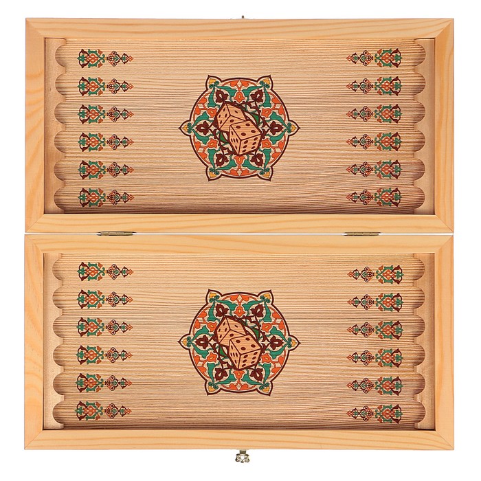 Нарды-шашки "Соколиная охота" (доска дерево 40х40 см)