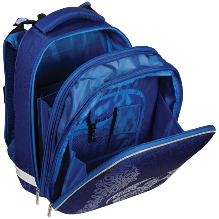 Рюкзак каркасный Berlingo Expert 37х29х18 см, эргономичная спинка, Blue dragon