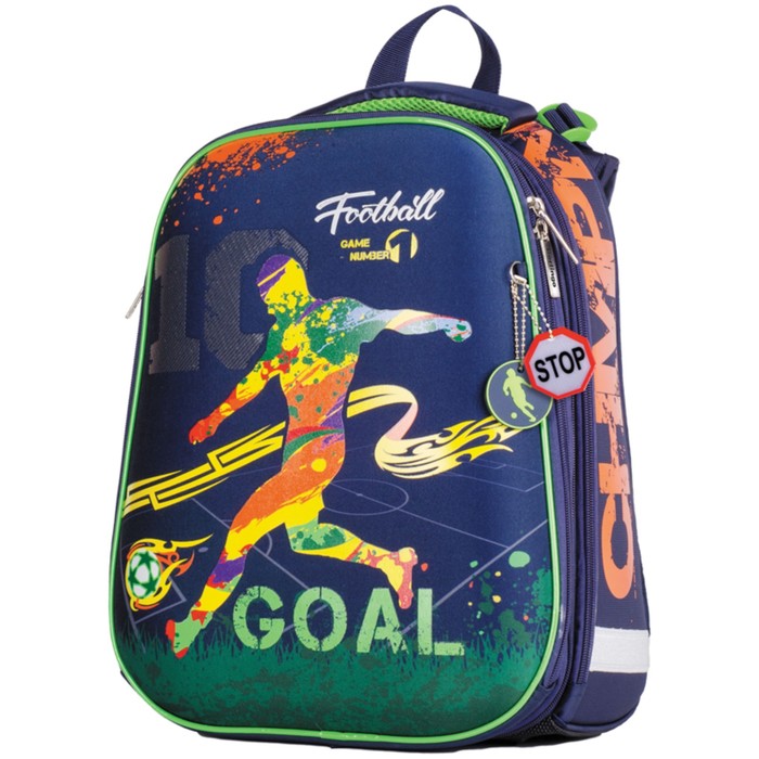 Рюкзак каркасный Berlingo Expert 37х29х18 см, эргономичная спинка, Football