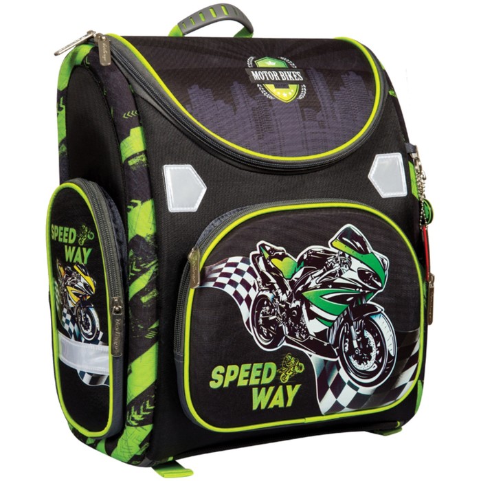 Ранец школьный с эргономичной спинкой Berlingo Ultra Compact, с наполнением Speedway, 37х30х17 см