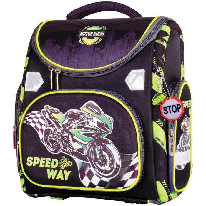 Ранец школьный с эргономичной спинкой Berlingo Ultra Compact, с наполнением Speedway, 37х30х17 см