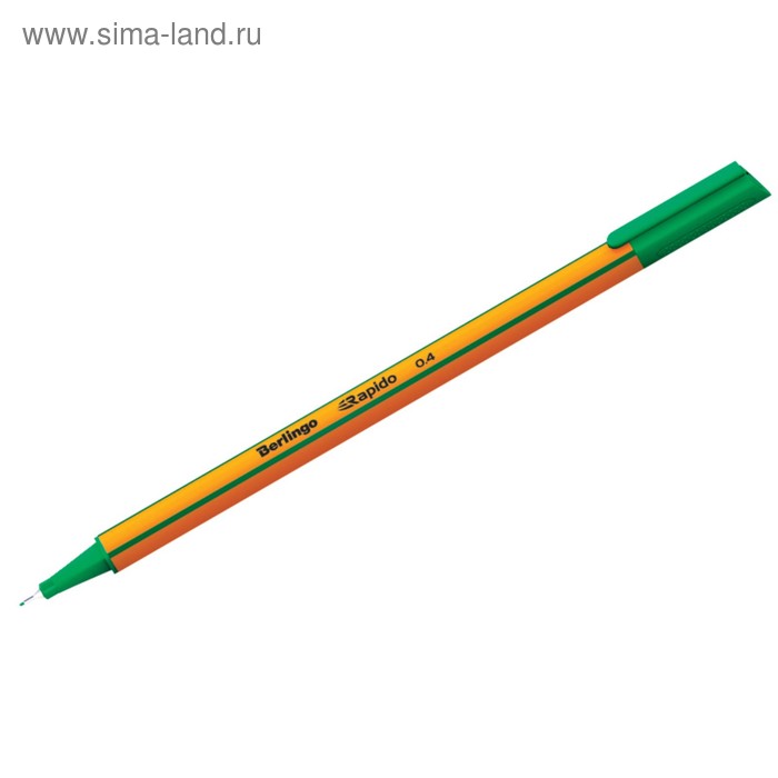 Ручка капиллярная Berlingo Rapido, 0,4 мм, трёхгранная, стержень зелёный