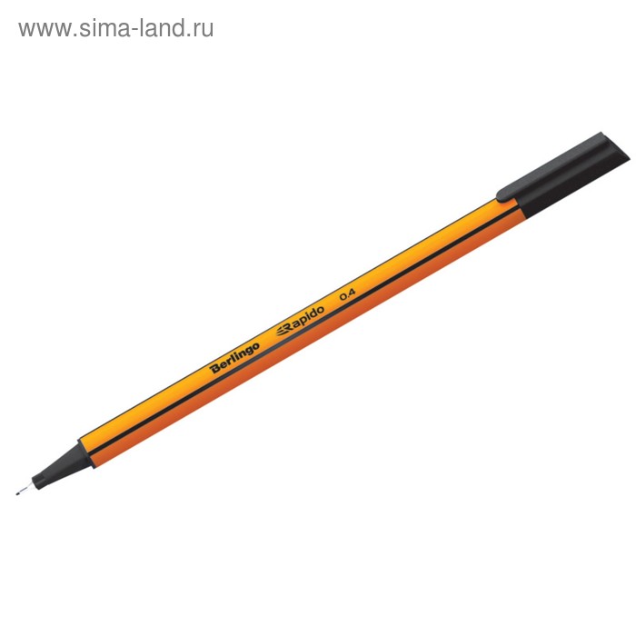 Ручка капиллярная Berlingo Rapido, 0,4 мм, трёхгранная, стержень чёрный