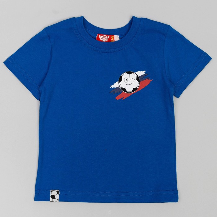 Футболка для мальчика "Футбол", рост 116 (60), цвет синий 5285