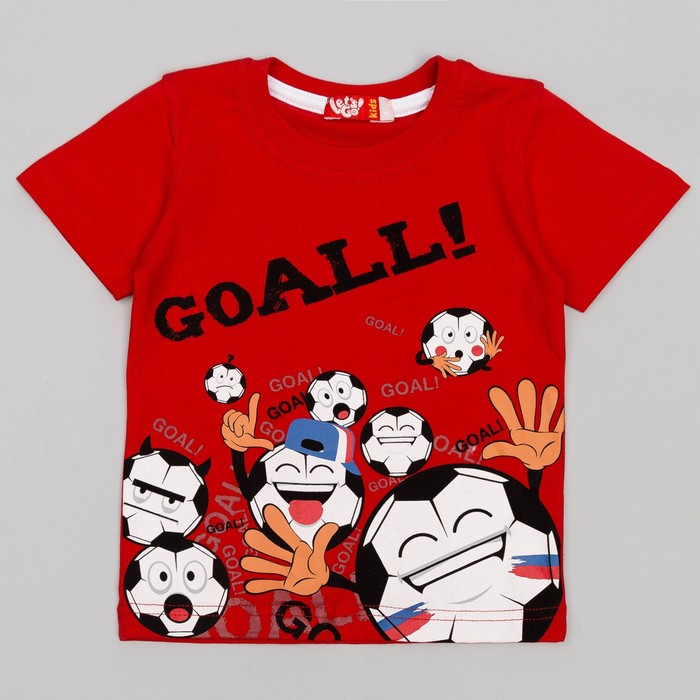 Футболка для мальчика "Футбол", рост 116 (60), цвет красный 5288