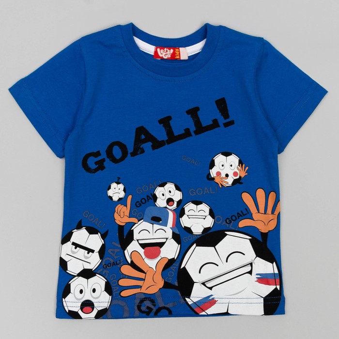 Футболка для мальчика "Футбол", рост 116 (60), цвет синий 5288