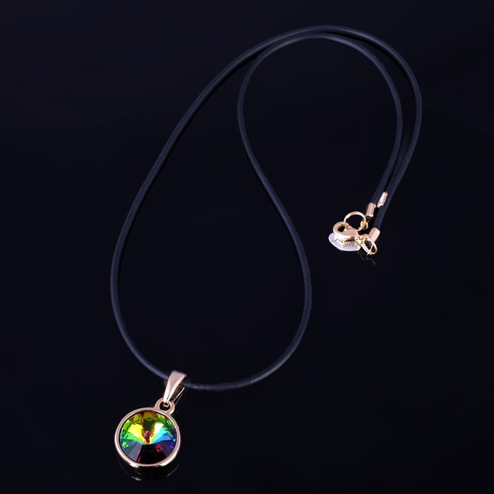 Кулон "Альхена, цвет зелёный в золоте