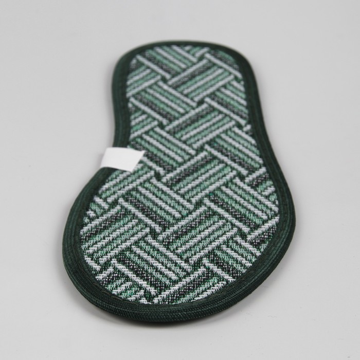 Стельки для обуви, окантовка, 41р-р, пара, цвет зелёный