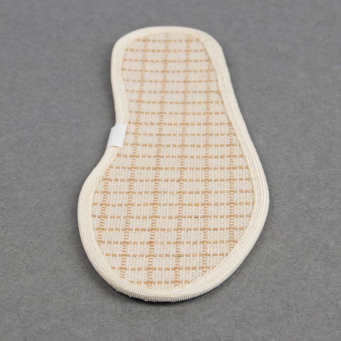 Стельки для обуви, окантовка, 41р-р, пара, цвет бежевый