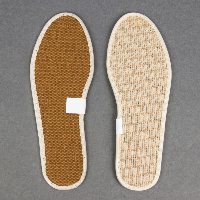 Стельки для обуви, окантовка, 41р-р, пара, цвет бежевый