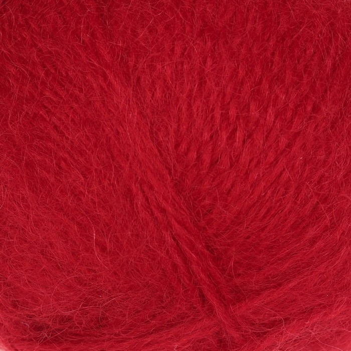 Пряжа "Пушинка" 50% шерсть, 50% козий пух 225м/50гр (0042 красный)