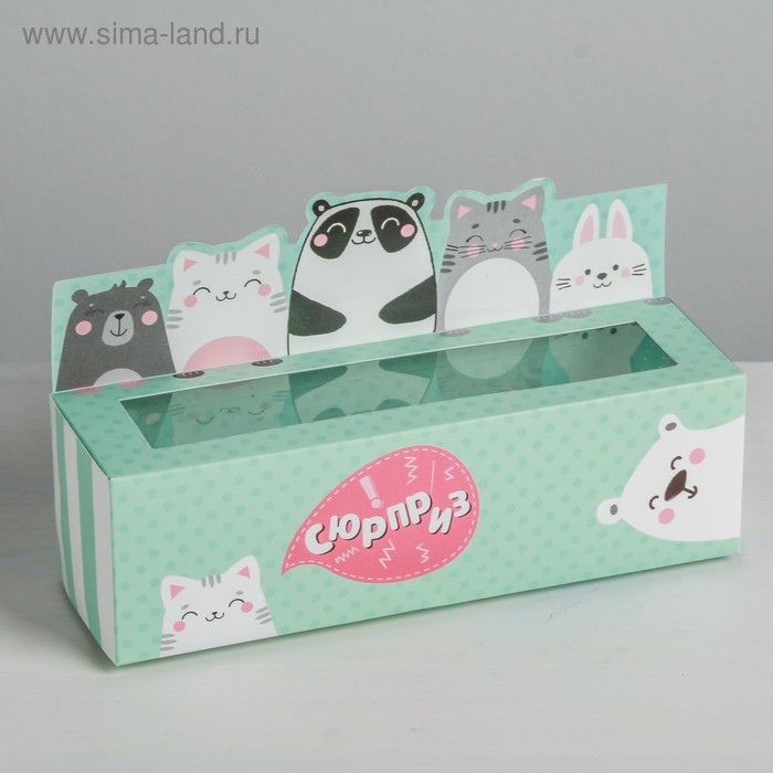 

Коробка для макарун кондитерская, упаковка «Сюрприз», 18 х 5,5 х 5,5 см