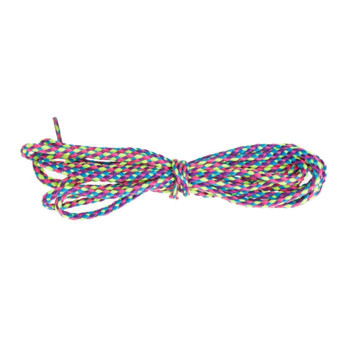 Шнурки для обуви «Плетёные», пара, круглые, d = 4 мм, 110 см, разноцветные неоновые