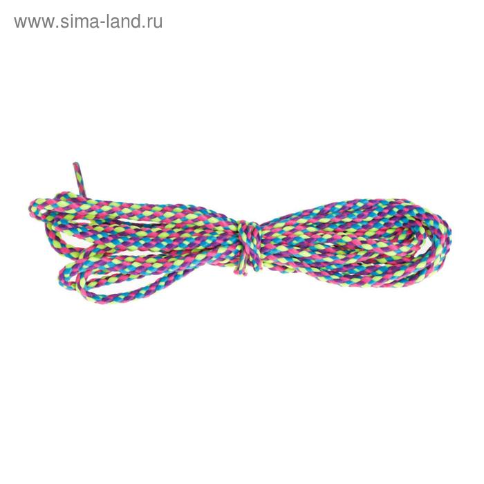 фото Шнурки для обуви «плетёные», пара, круглые, d = 4 мм, 110 см, разноцветные неоновые onlitop
