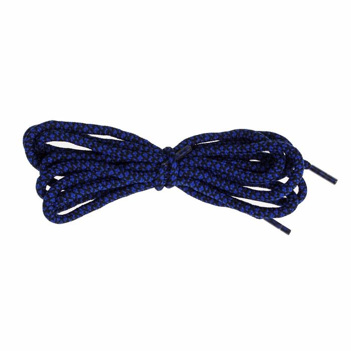 Шнурки с круглым сечением, d=5мм, 110см, пара, цвет синий/чёрный