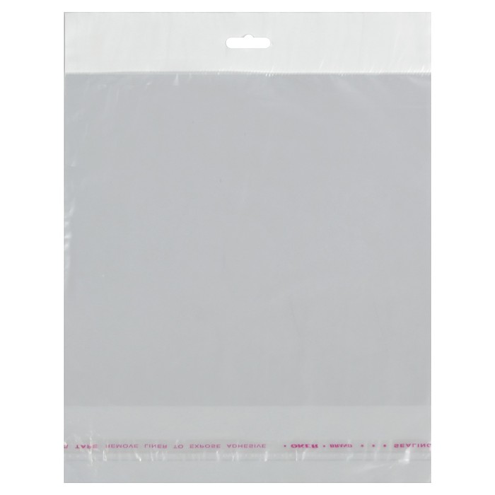 Пакет с липкой лентой 20 х 20/4/4 см, еврослот, 30 мкм