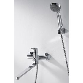 

Смеситель для ванны BRAVAT DROP 7F64898C-LB, с длинным изливом и душевой лейкой